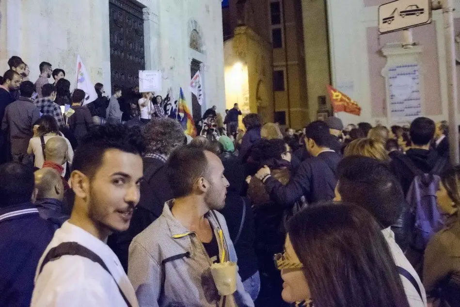 La manifestazione ieri a Cagliari - foto Anedda Endrich