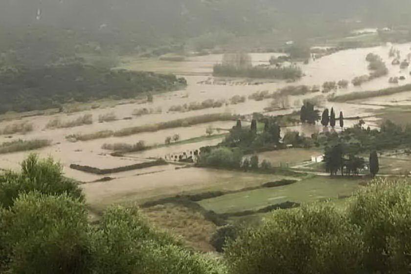 L'alluvione a Bitti (foto Coldiretti)
