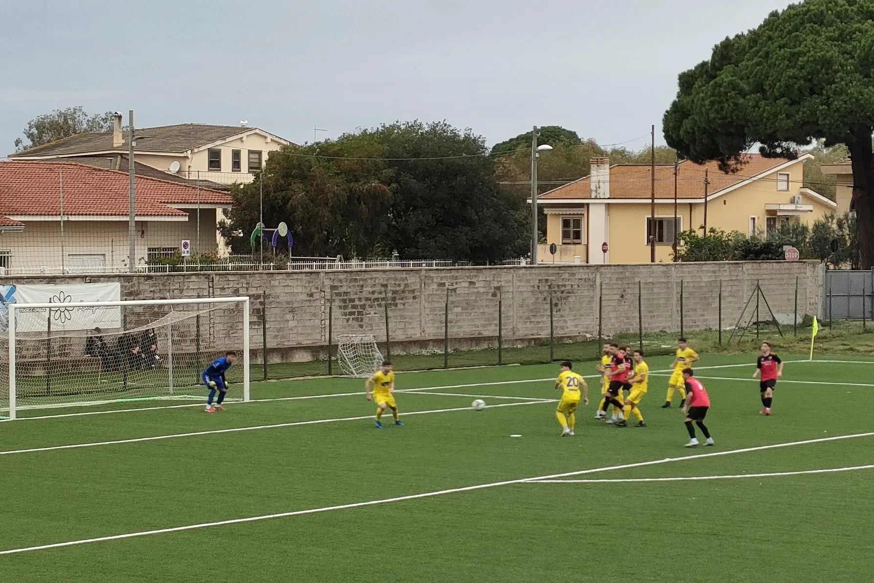 Un momento della sfida tra Arborea e Tonara (foto di Giacomo Pala)