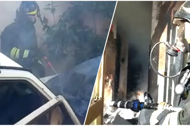 L'intervento (foto Vigili del fuoco)