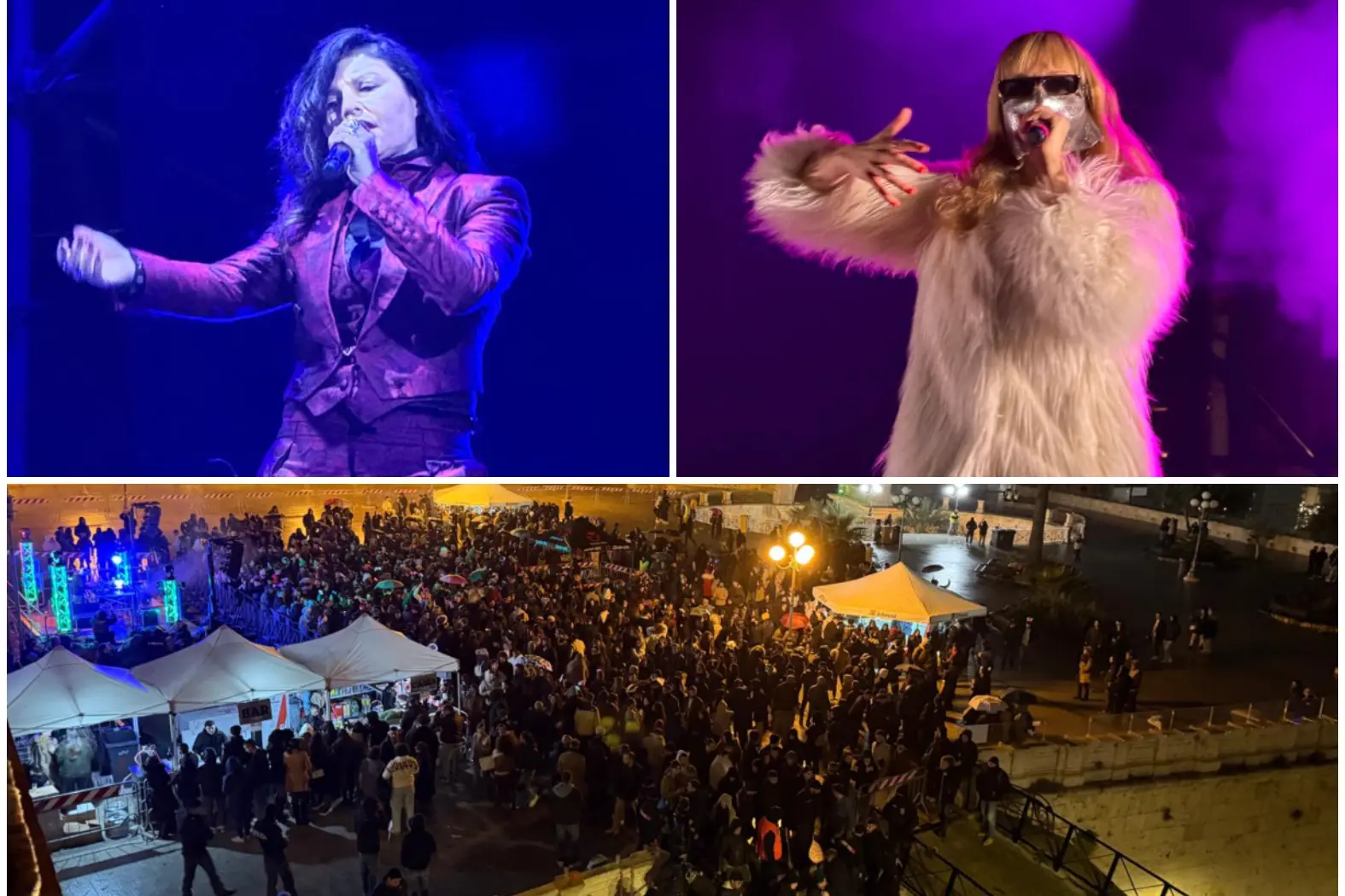 Giusy Ferreri, Miss Keta e la folla al Bastione a Capodanno (Foto M. Madeddu)