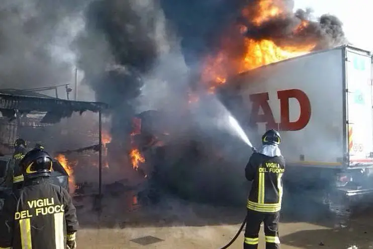 L'intervento dei vigili del fuoco