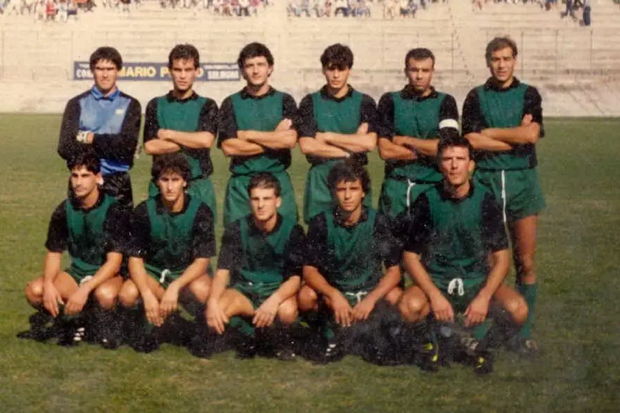 Thiesi nel 1988 quando giocava in Serie D (foto della società)
