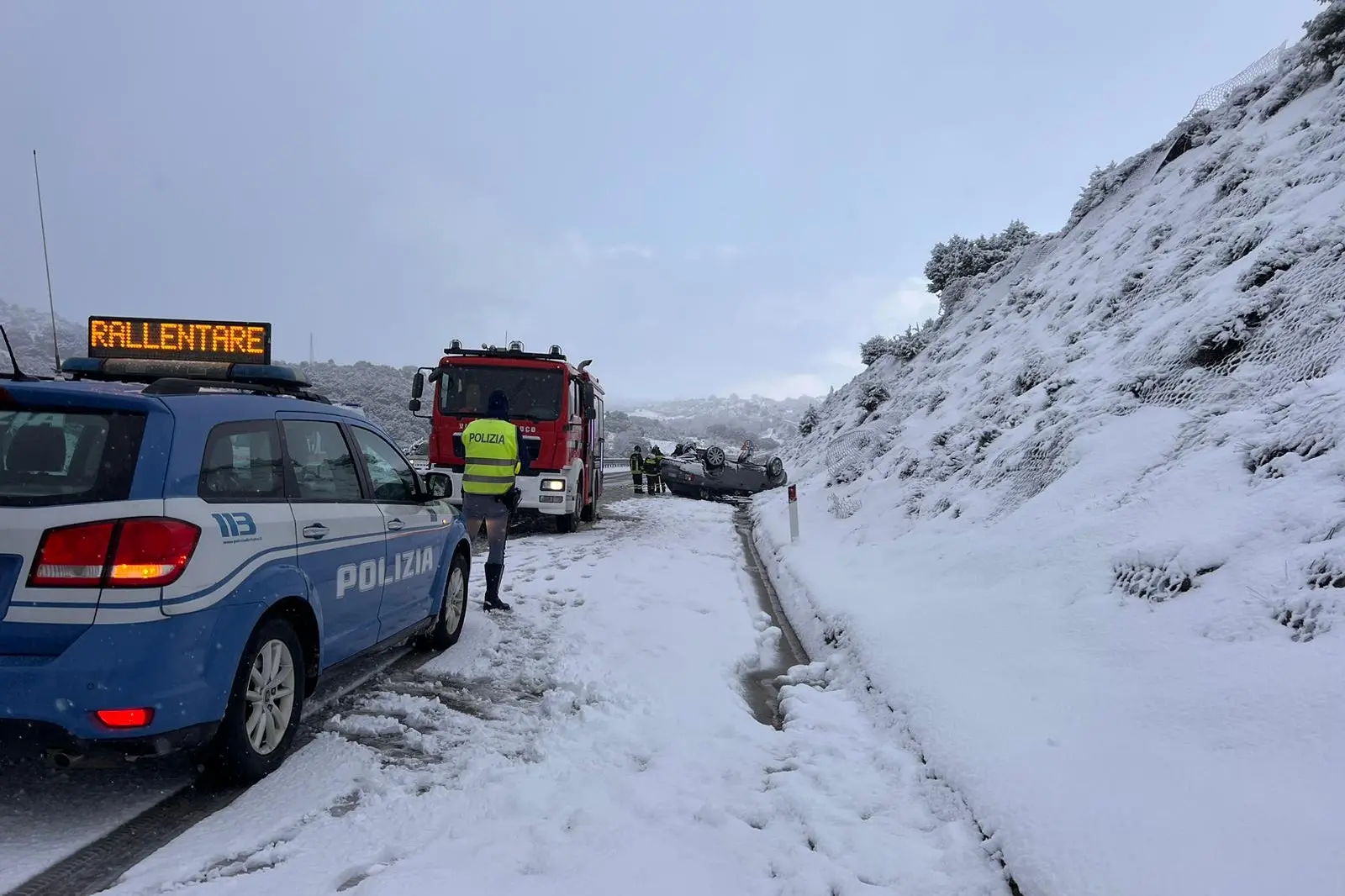 L'incidente (foto Ledda)
