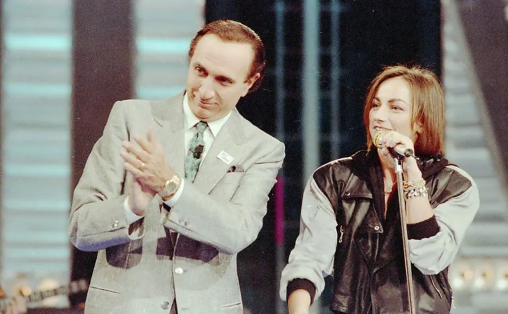 Storico pluriconduttore del Festival di Sanremo, qui con Gianna Nannini