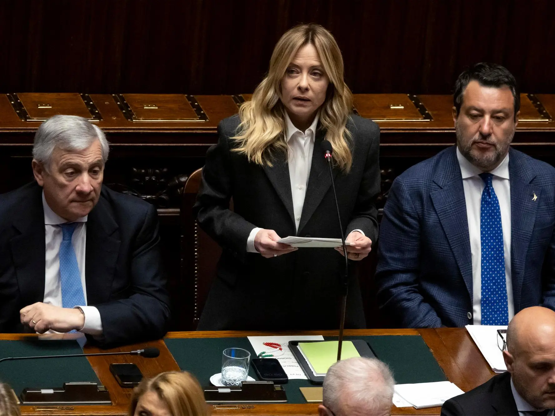 Giorgia Meloni alla Camera (Ansa)