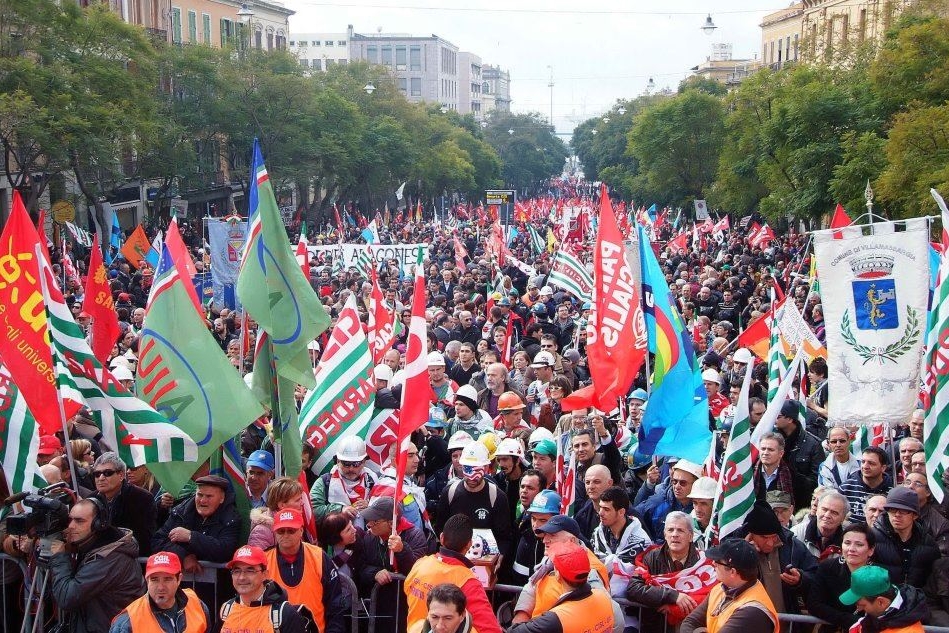 Manifestazione per il lavoro a Cagliari