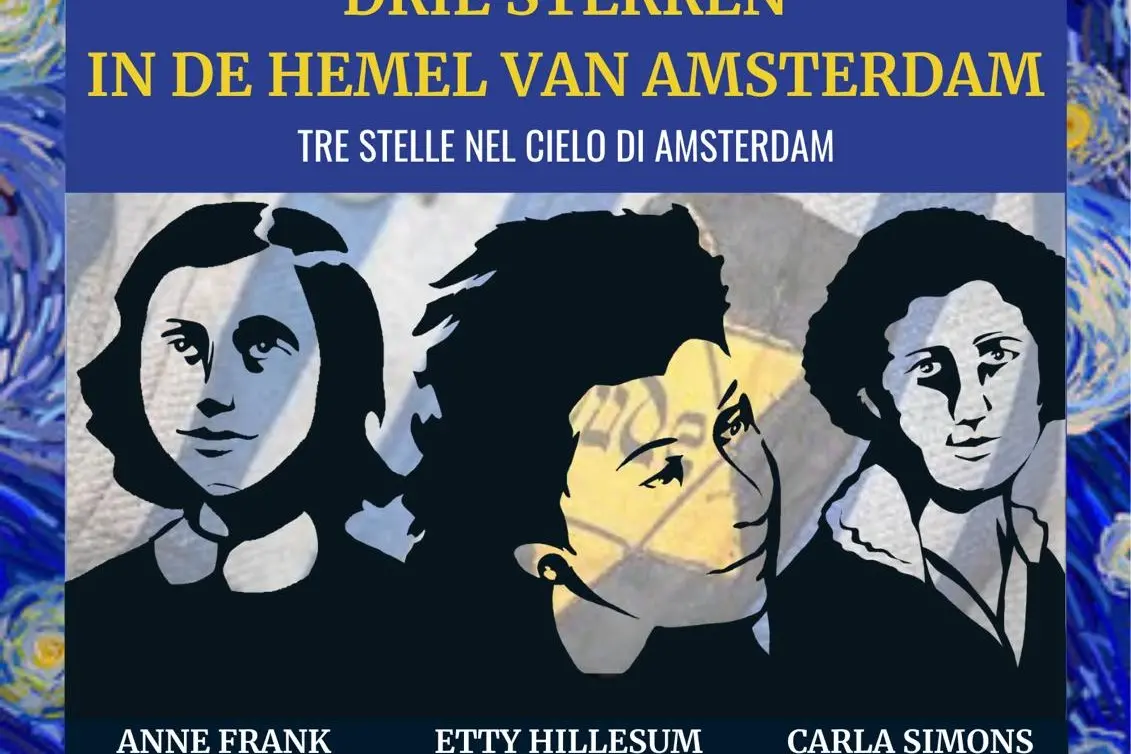 La locandina dello spettacolo “Tre stelle nel cielo di Amsterdam”