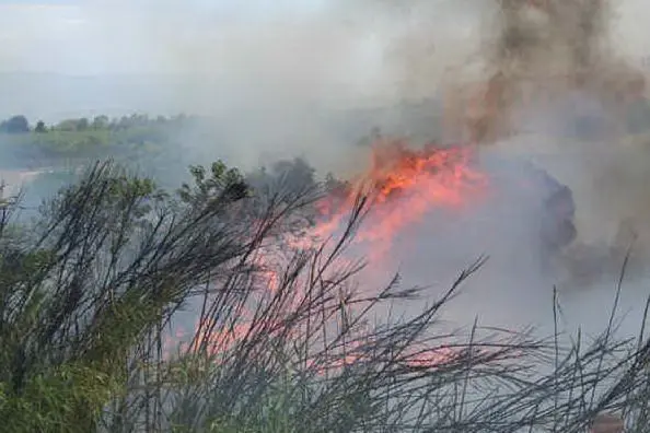 Fiamme nell'Oristanese