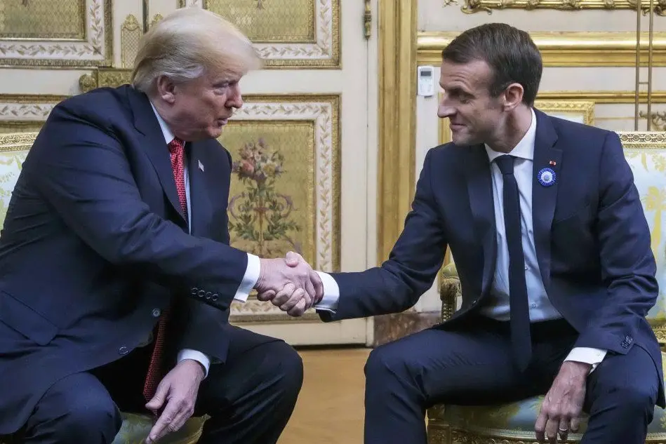 Donald Trump ed Emmanuel Macron (Ansa)