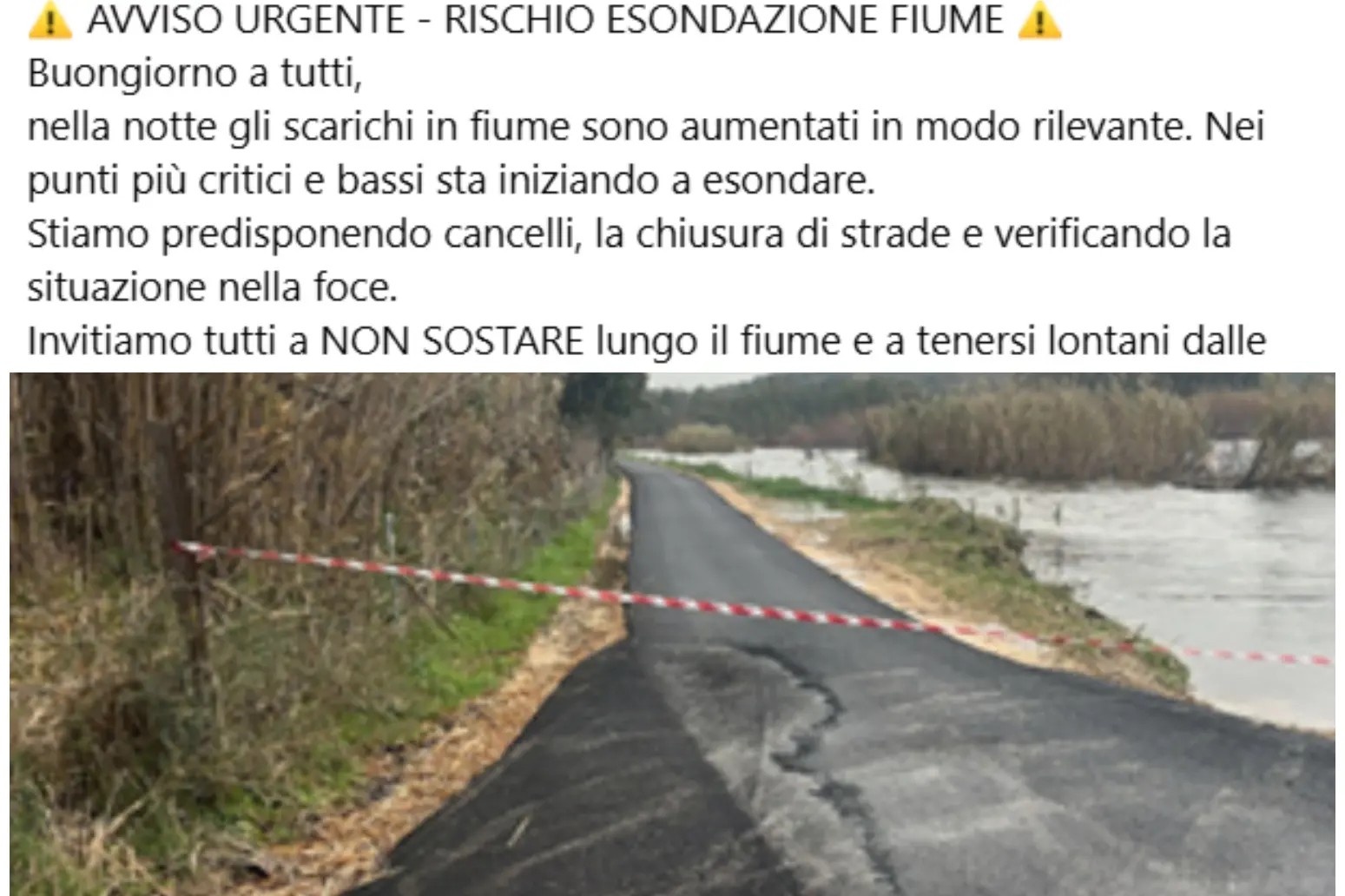 L'avviso del sindaco di Galtellì