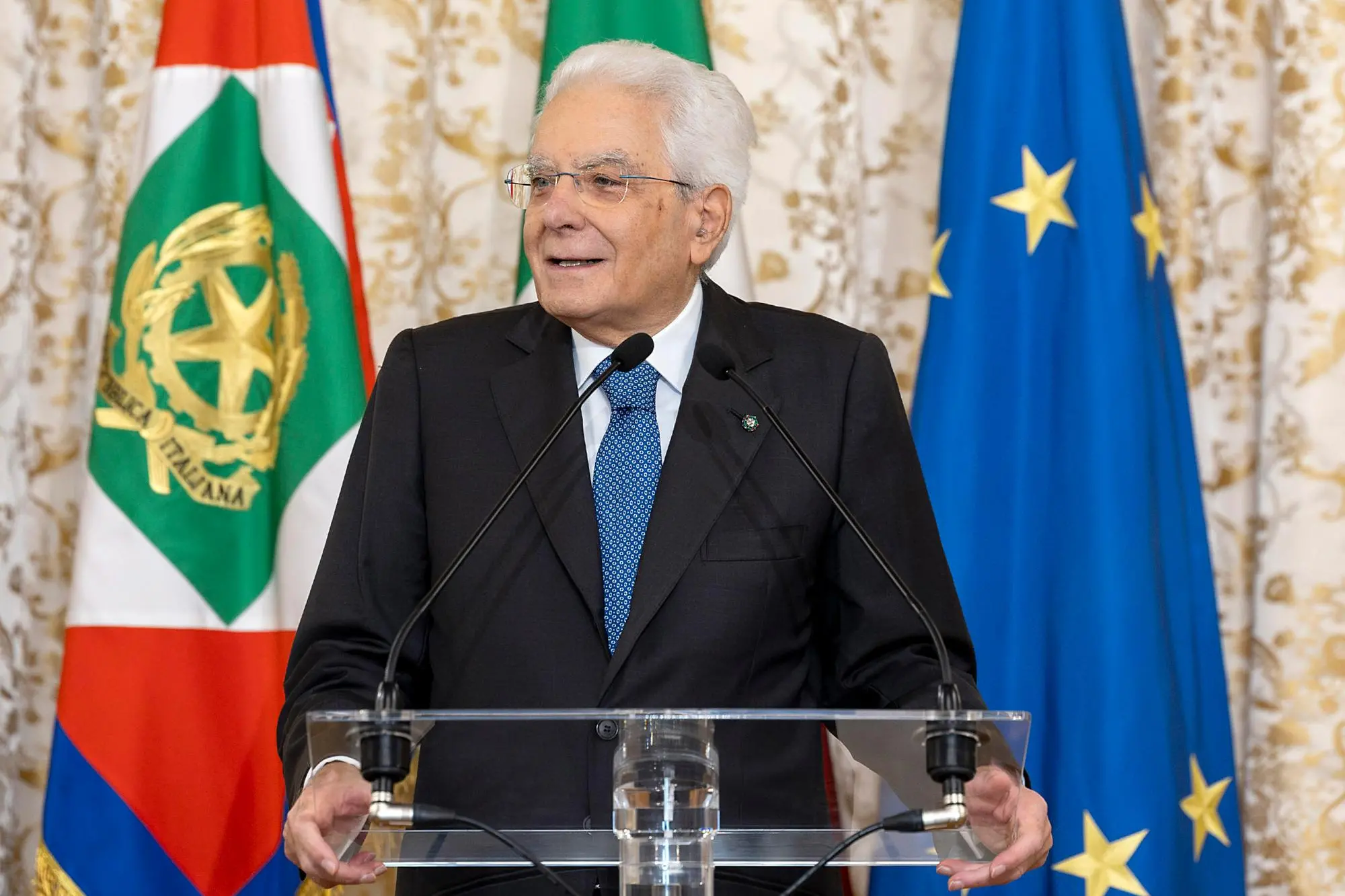 Il Presidente Sergio Mattarella (Ansa)