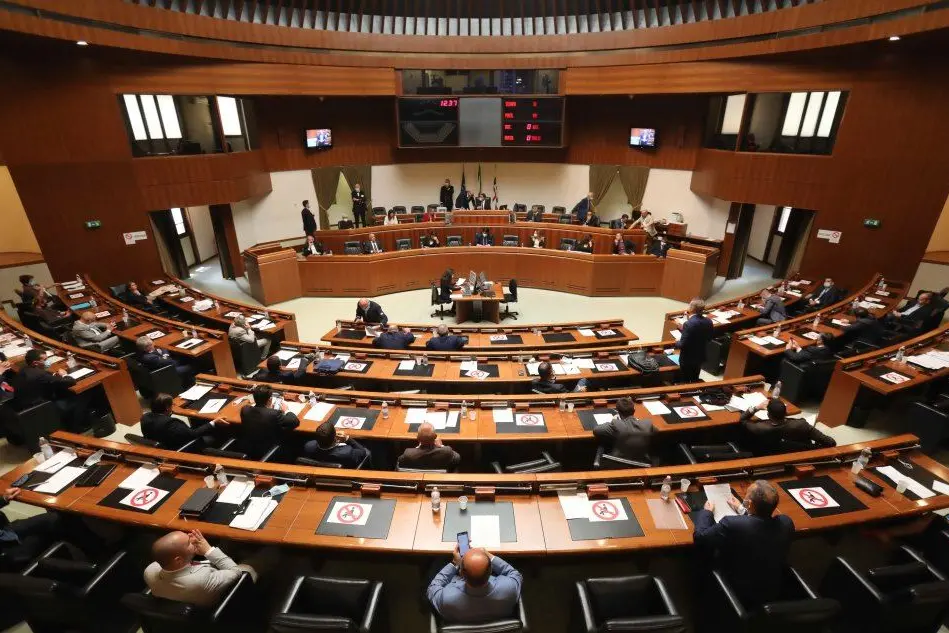 L'aula del Consiglio regionale (Archivio L'Unione Sarda)