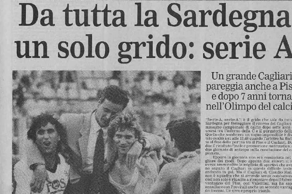 #AccaddeOggi: 21 maggio 1990, L'Unione Sarda celebra il ritorno in Serie A del Cagliari