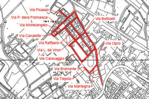 La mappatura dell'intervento (foto concessa)