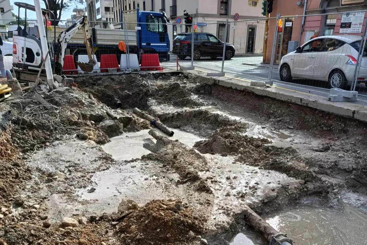 La perdita in viale Diaz