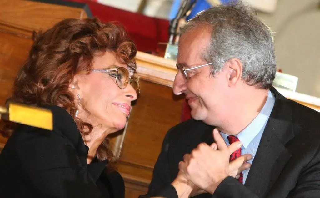 Con Sophia Loren premiata in Campidoglio (Ansa)