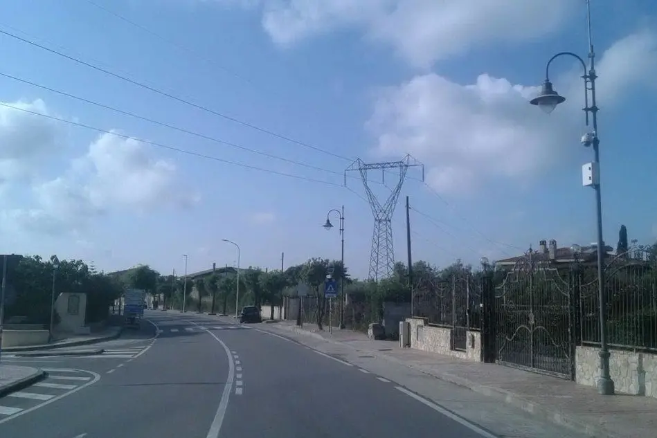 Uno degli impianti della video sorveglianza comunale (foto L'Unione Sarda - Sanna)