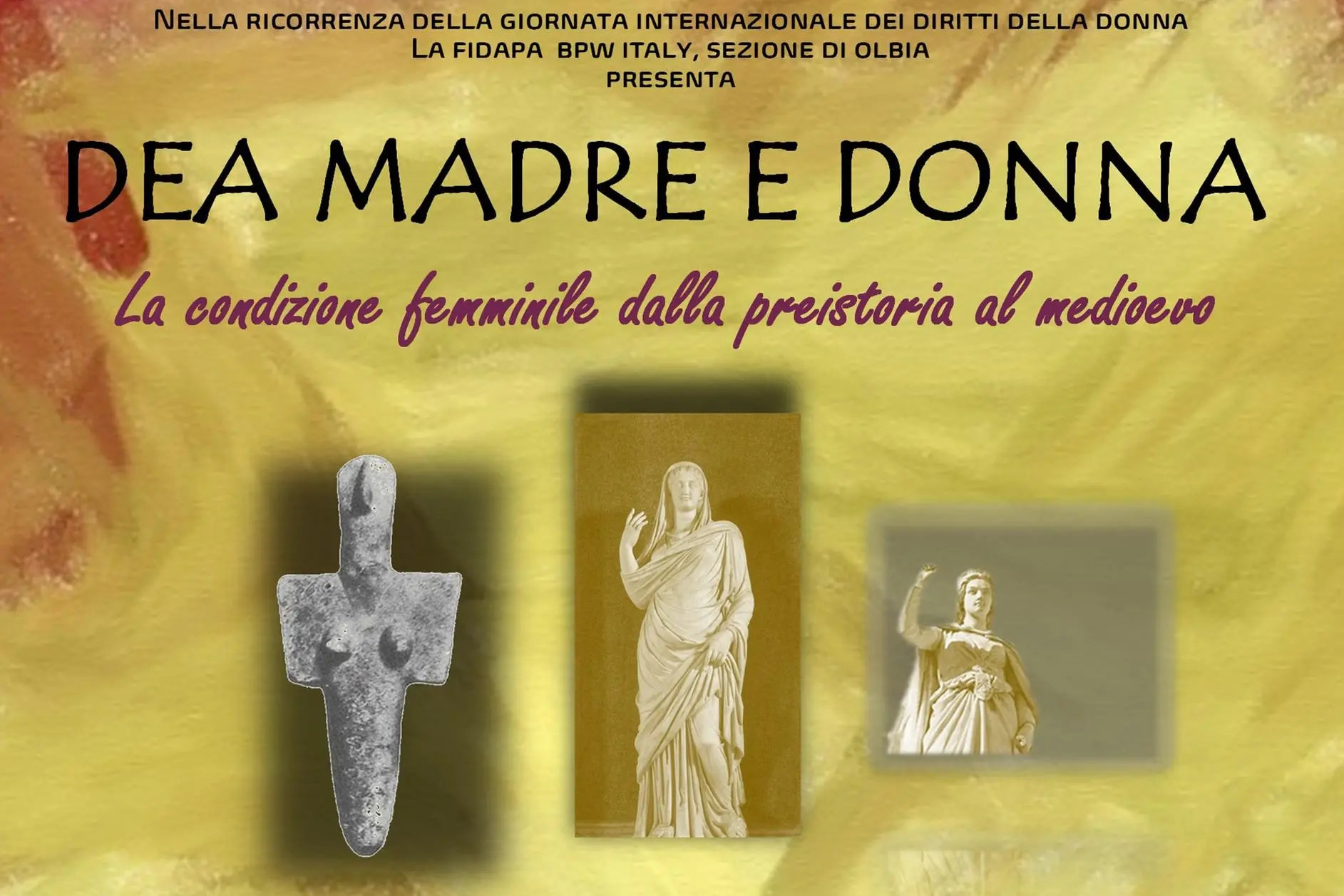 La locandina dell'evento "Dea madre e donna"