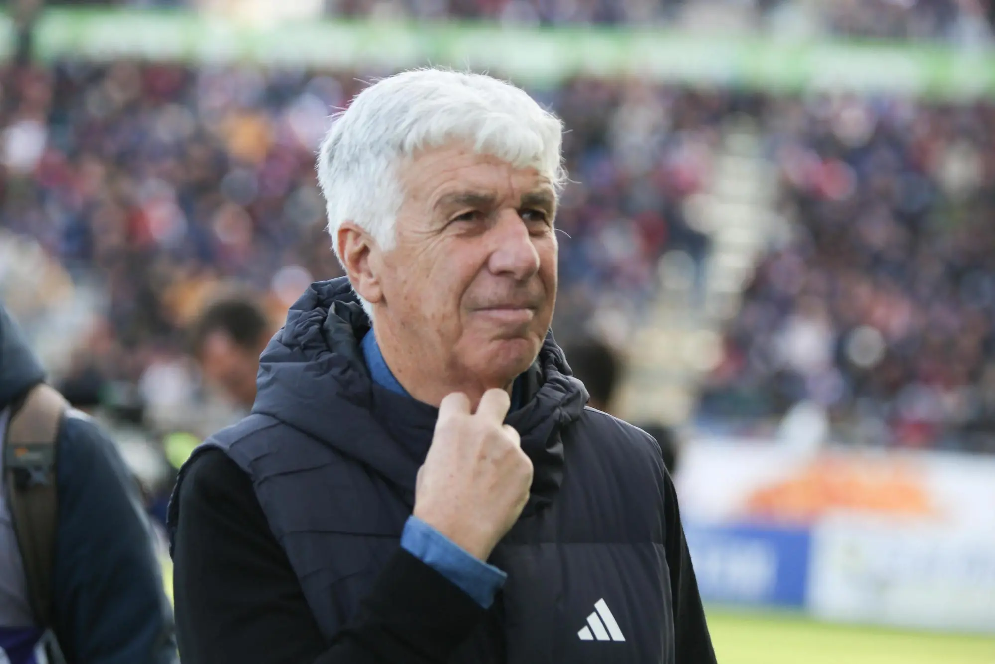 Gian Piero Gasperini in Cagliari-Roma (foto Ansa)