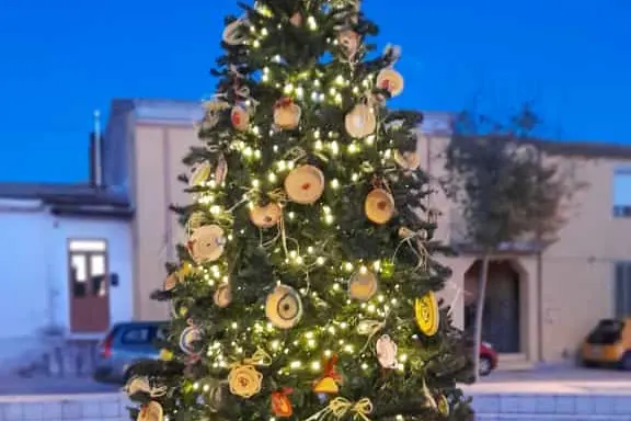 L'albero di Natale di Siapiccia (foto concessa)