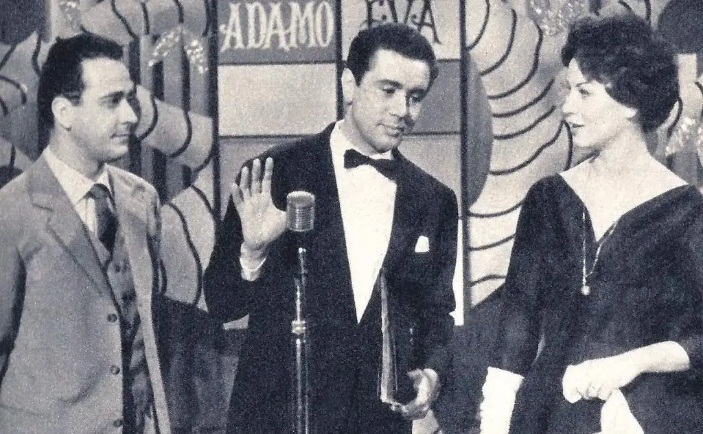 Enzo Tortora nel Carosello Durban's Adamo ed Eva 1959 (foto Wikipedia)