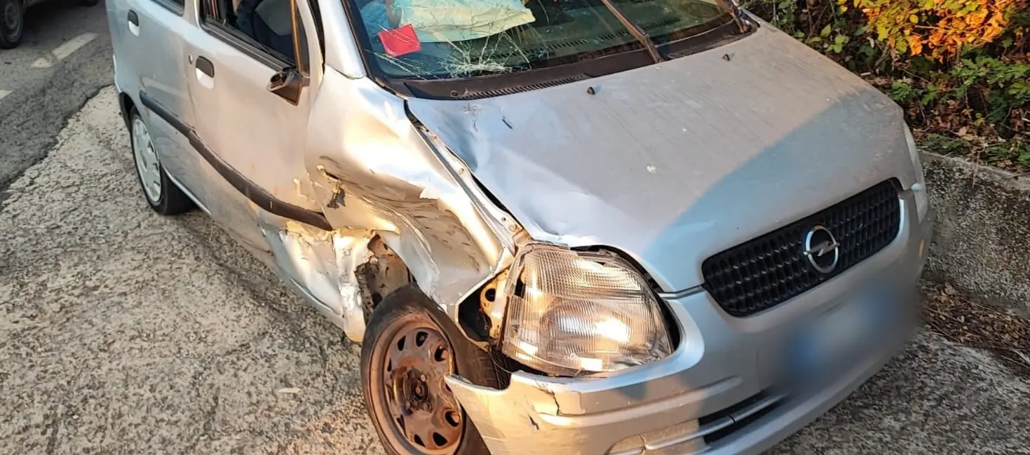 L'auto coinvolta nell'incidente (Emanuele Floris)