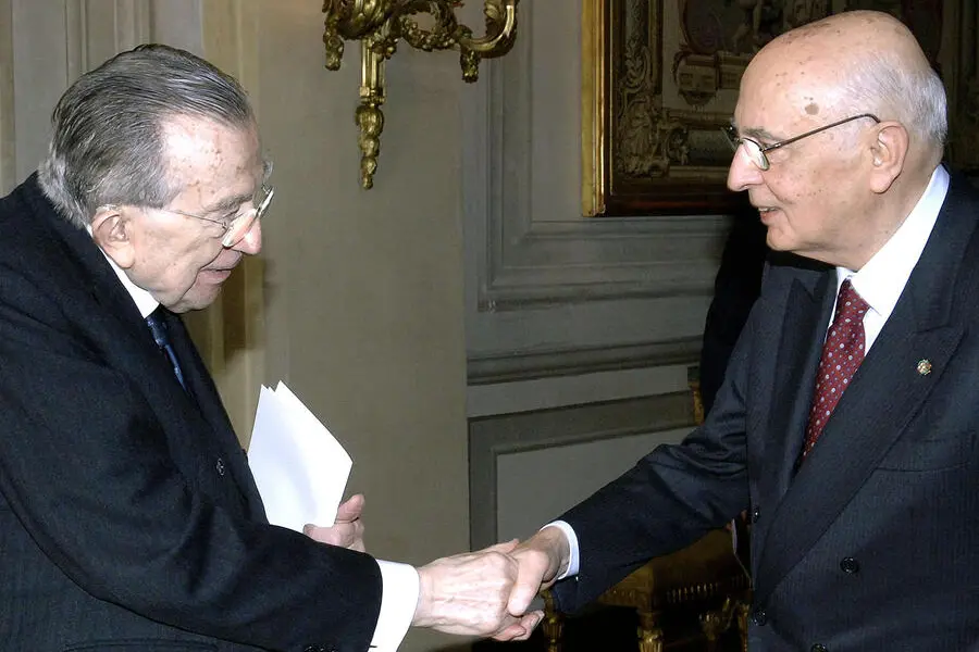 Il Presidente della Repubblica con Giulio Andreotti