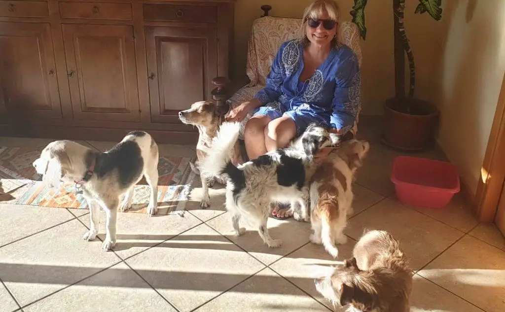 Cinzia Gentili da Sant'Anna Arresi con Conchita, Lunetta, Minnie, Lilli e Lello