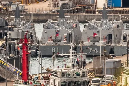 Военные корабли в порту Тайваня (Анса)