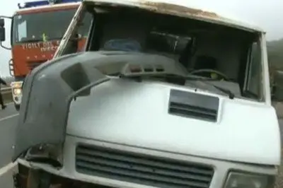 Il furgone coinvolto nell'incidente