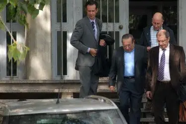 Zonchello esce dal Tribunale dopo il processo (Archivio Chergia)