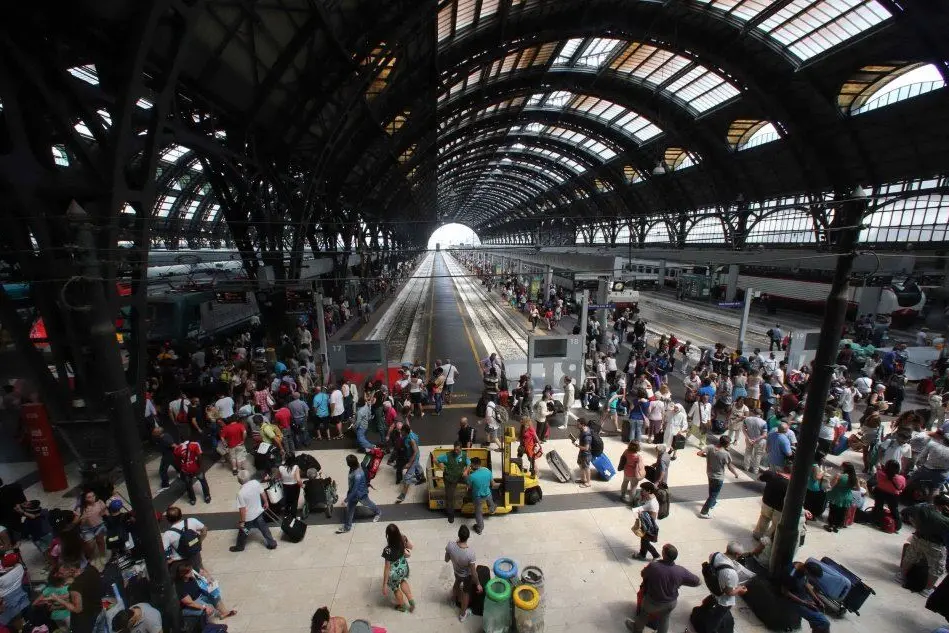 La Stazione Centrale di Milano (Archivio L'Unione Sarda)