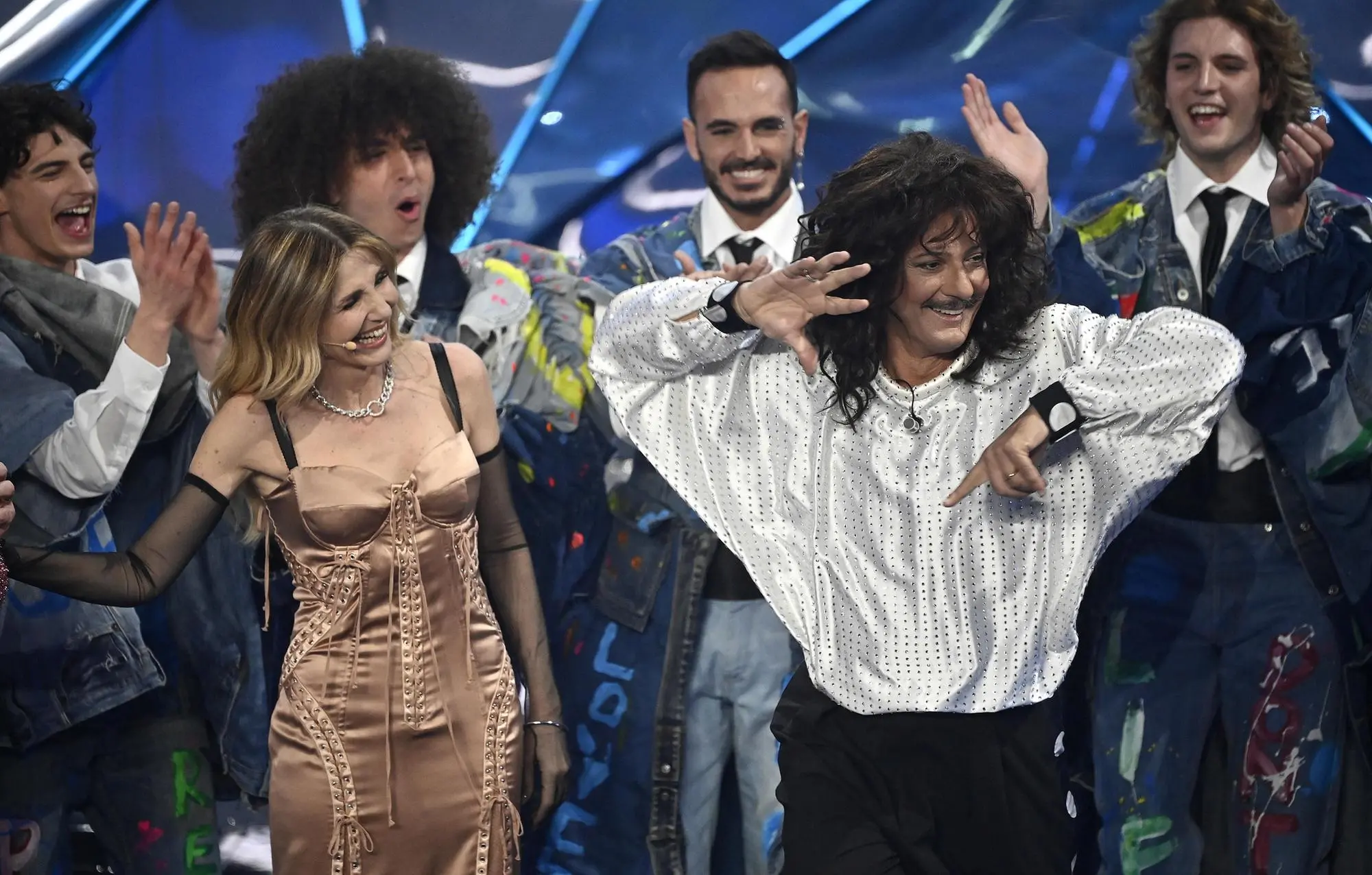 Lorella Cuccarini e Fiorello (Ansa)