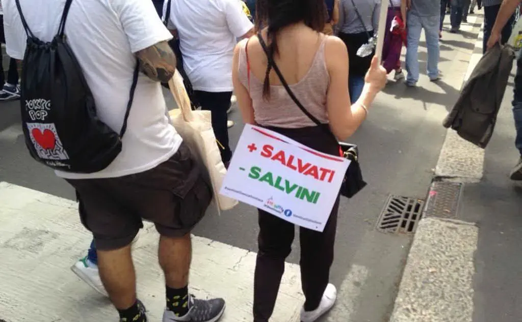 Messaggi anti Salvini