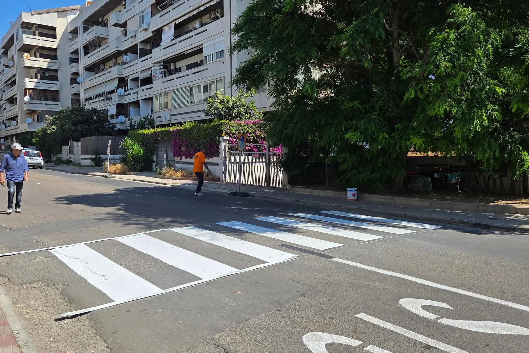 I lavori in via Olanda (foto Daga)