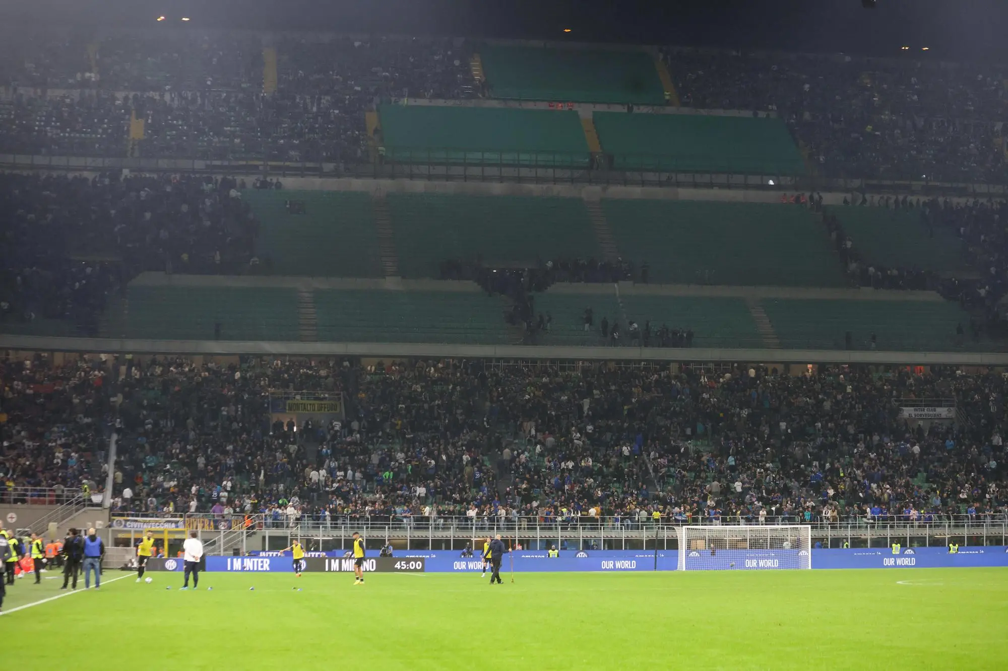 La Curva Nord dell'Inter a Milano