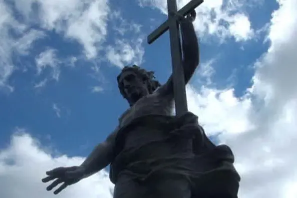 La statua del Redentore a Nuoro (archivio L'Unione Sarda)