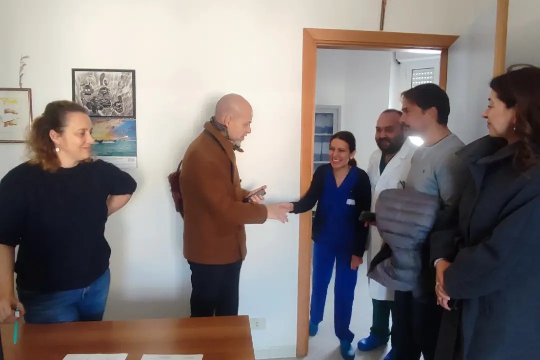 La Maddalena, un momento della conferenza: la dottoressa Licheri è al centro (Foto Ronchi)