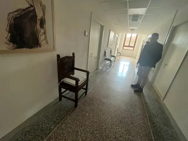 Un interno del vecchio ospedale San Francesco (foto Pillonca)