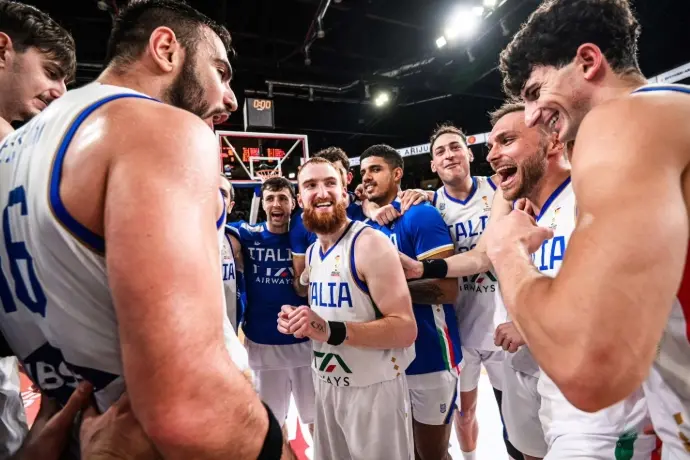 La gioia degli azzurri (foto Italbasket)