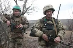 Soldati ucraini in prima linea