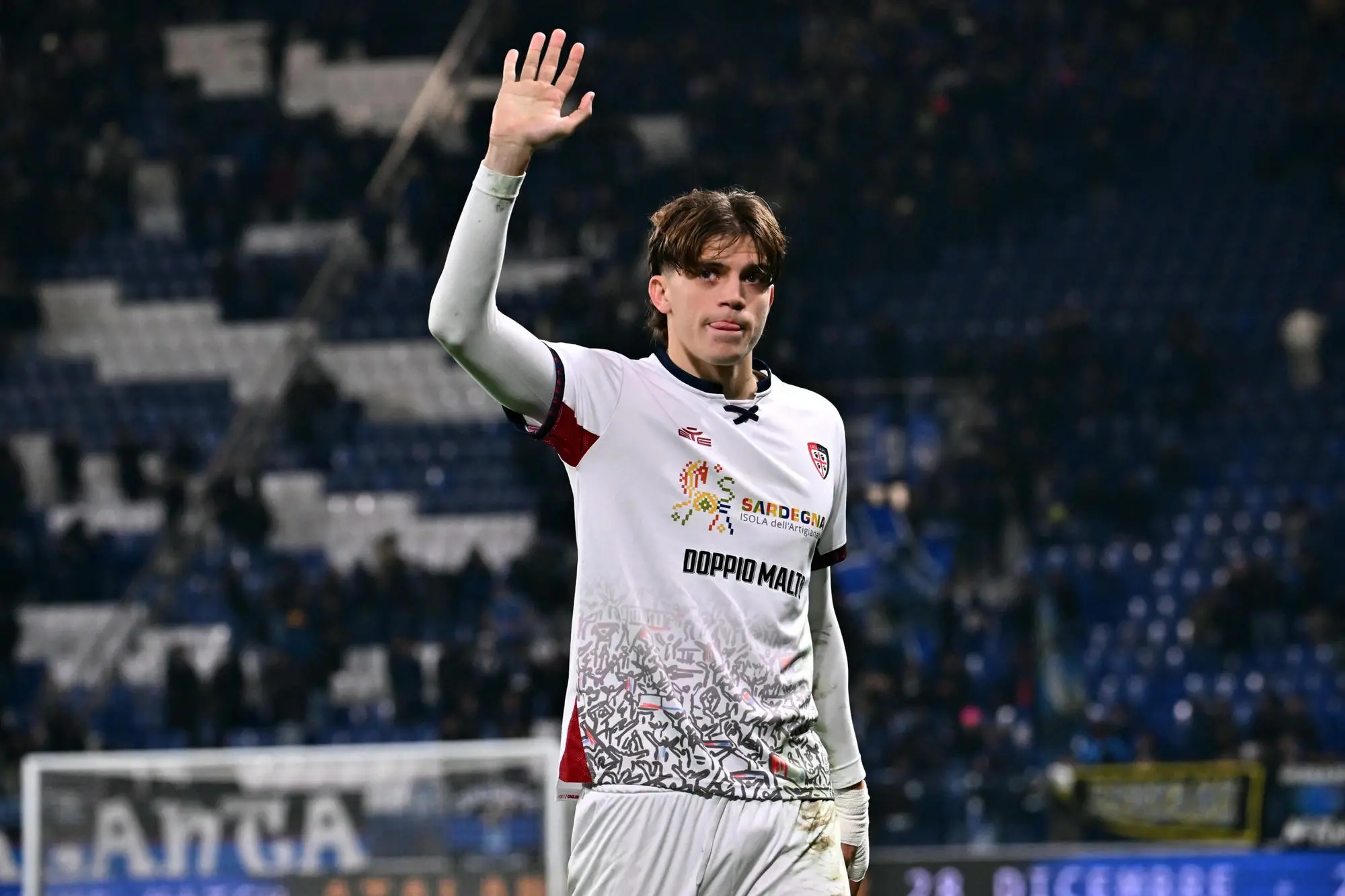 Marco Palestra in Atalanta-Cagliari del girone d'andata di Serie A (foto Ansa)