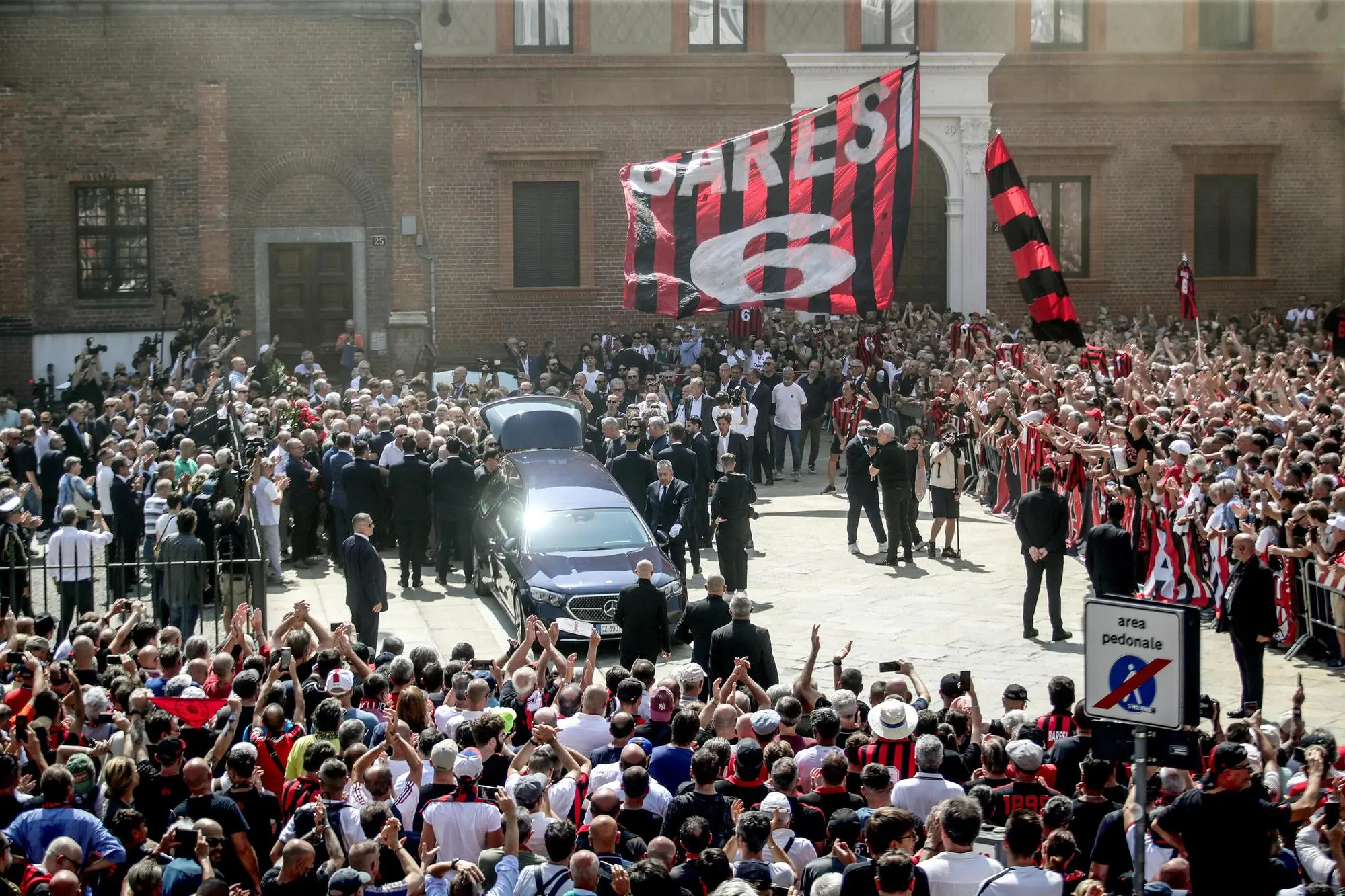 Franco Baresi's funeral at the Basilica di Sant'Ambrogio in Milan, 4 August 2026.ANSA/MOURAD BALTI TOUATI