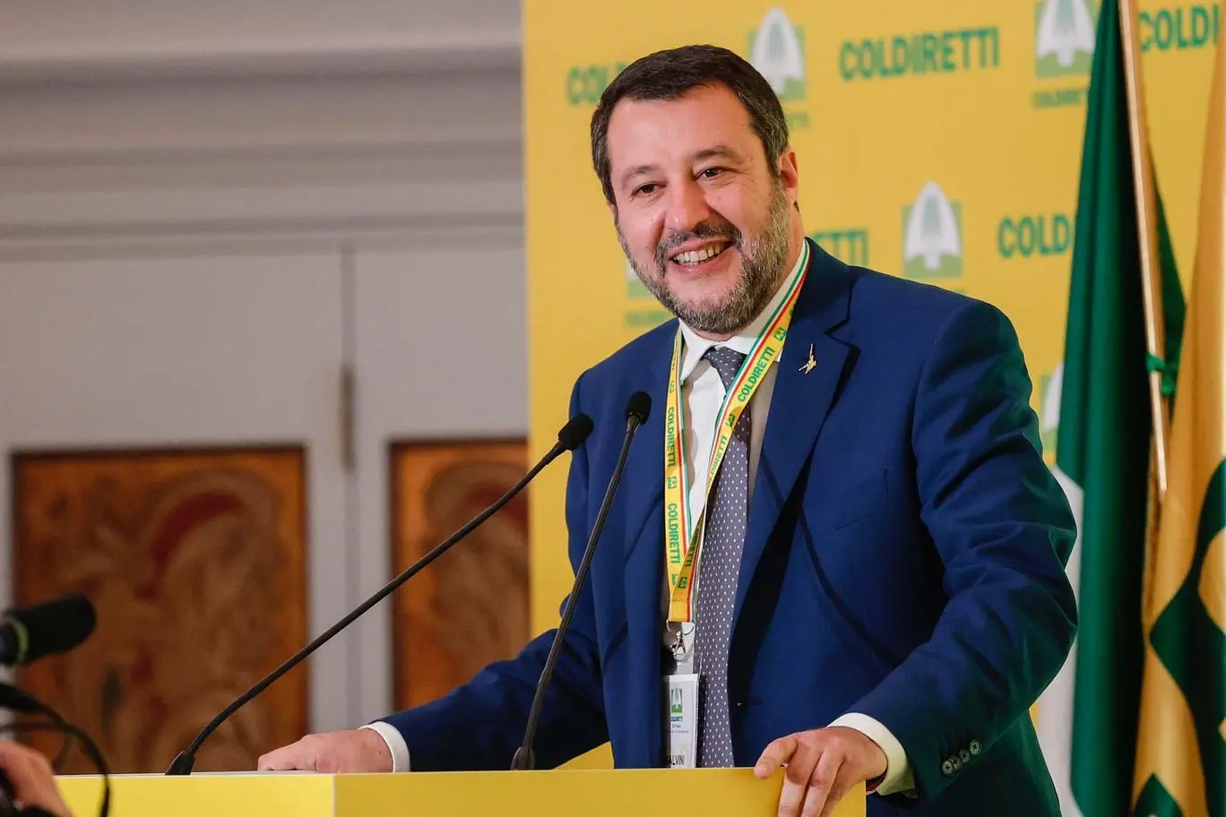 Matteo Salvini parla di Sardegna al forum di Coldiretti (Foto da profilo Facebook)