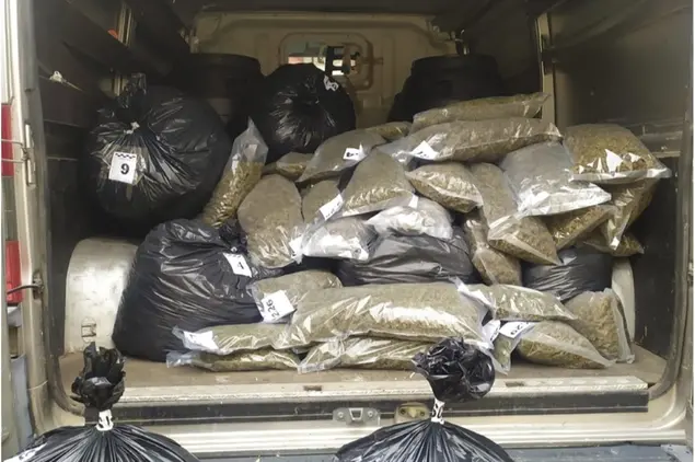 La droga sequestrata (Foto Questura)