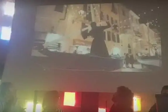 La proiezione del video