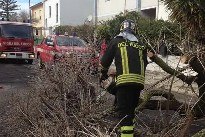 L'intervento in via Alfieri