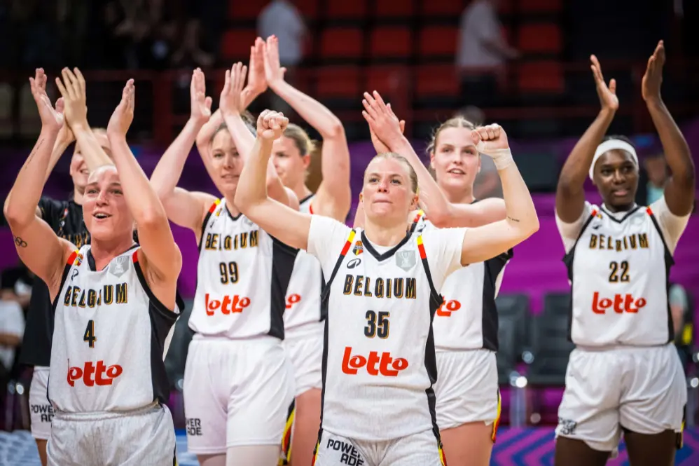 Il Belgio esulta per la conquista della semifinale (foto FIBA Eurobasket)