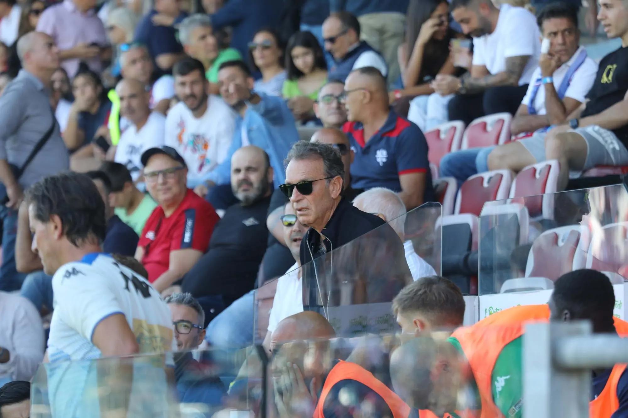 Massimo Cellino the grandstand at the Domus on 17 October, the day of the match lost against Cagliari (archive/Mx.S.)